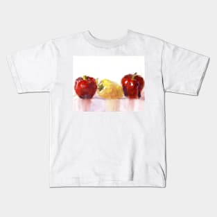 Three Peppers - Original Watercolors Kids T-Shirt